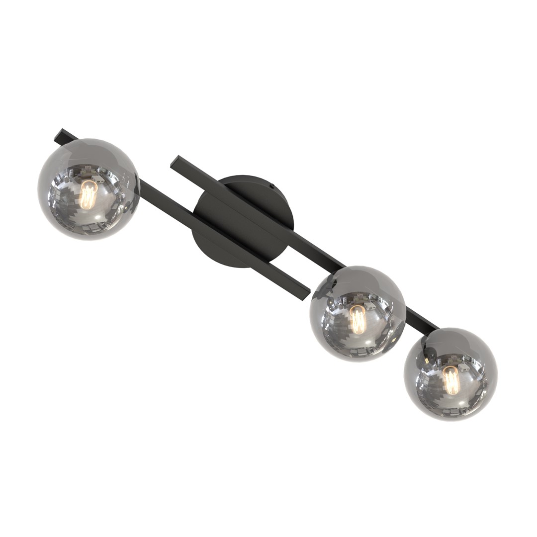 Emibig Stropna svjetiljka KAIRO 230 V 10W MAX LED E14 Čelik/ Staklo Crna
