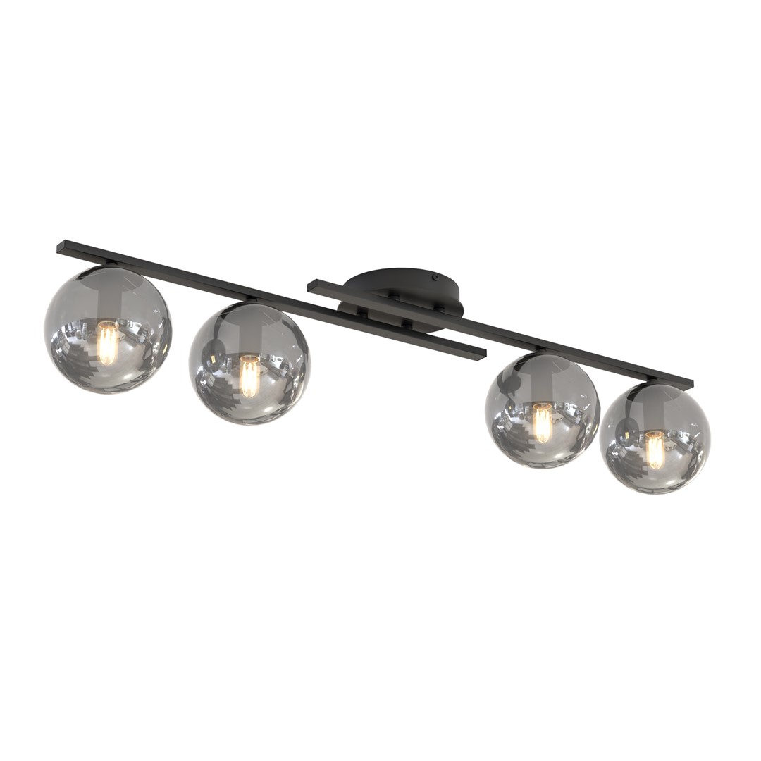 Emibig Stropna svjetiljka KAIRO 230 V 10W MAX LED E14 Čelik/ Staklo Crna