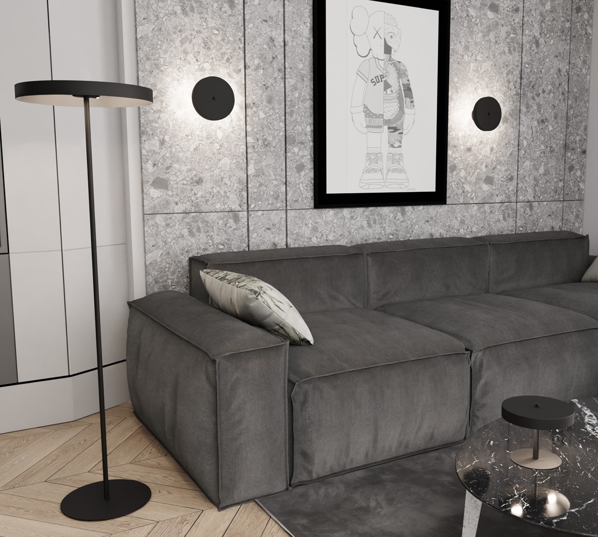 Emibig Stolna lampa NEMO 230 V 8W MAX LED G9 Čelik Crna