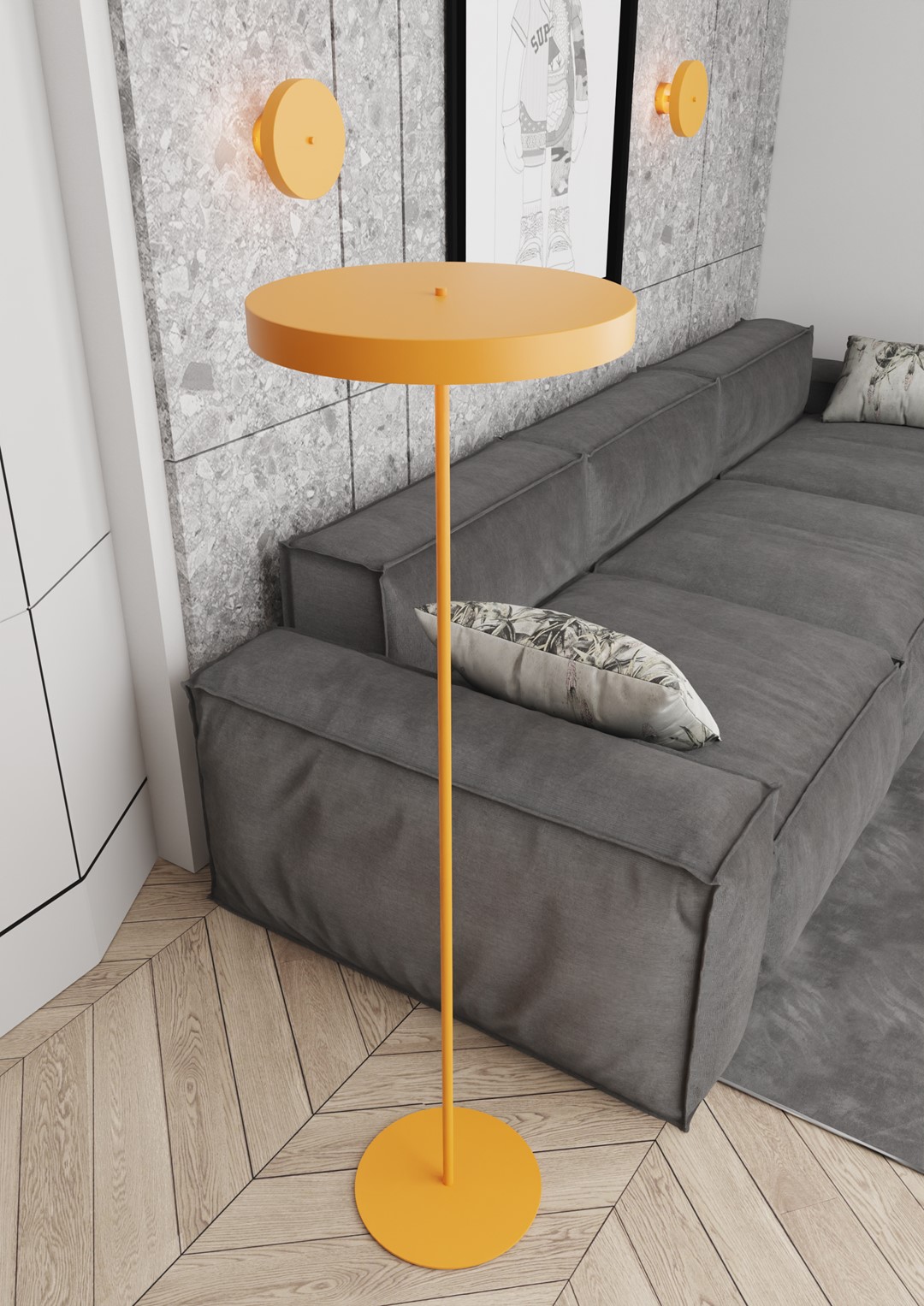 Emibig Stolna lampa NEMO 230 V 8W MAX LED G9 Čelik Narančasta