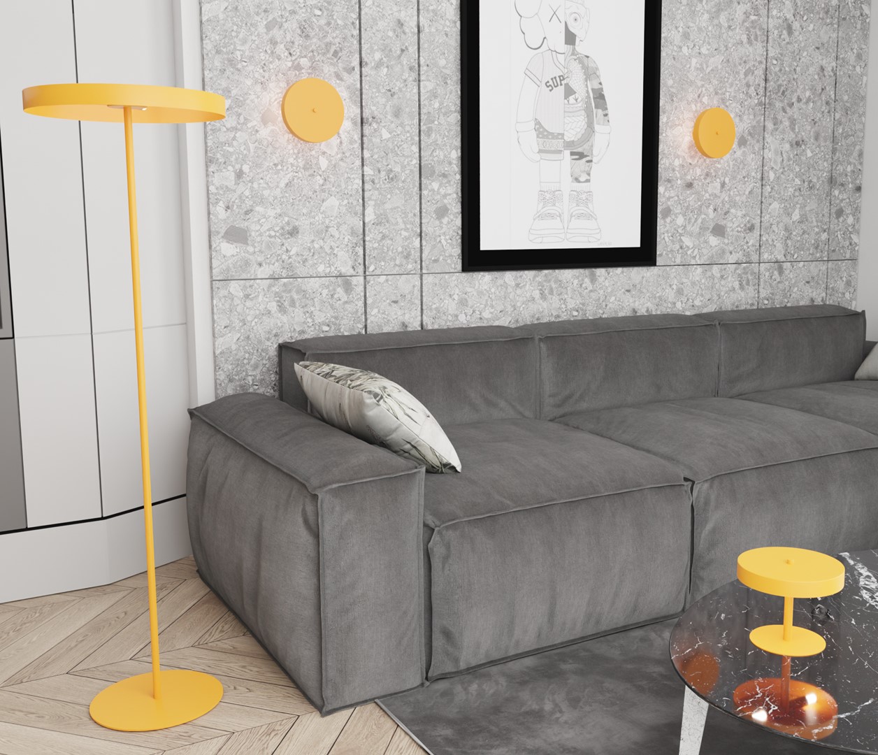 Emibig Stolna lampa NEMO 230 V 8W MAX LED G9 Čelik Narančasta