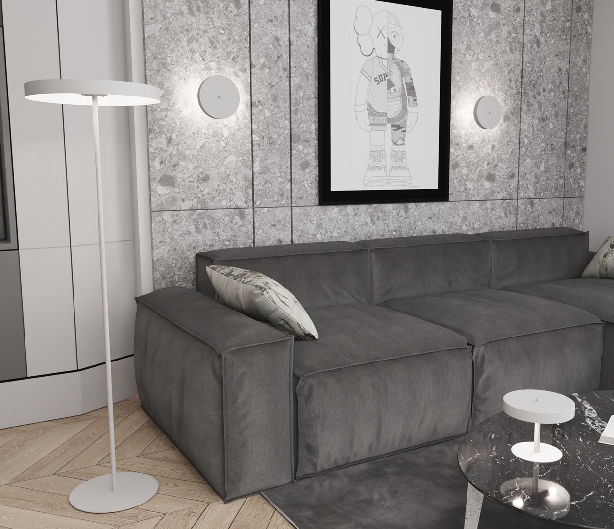 Emibig Zidna lampa NEMO 230 V 8W MAX LED G9 Čelik Bijela