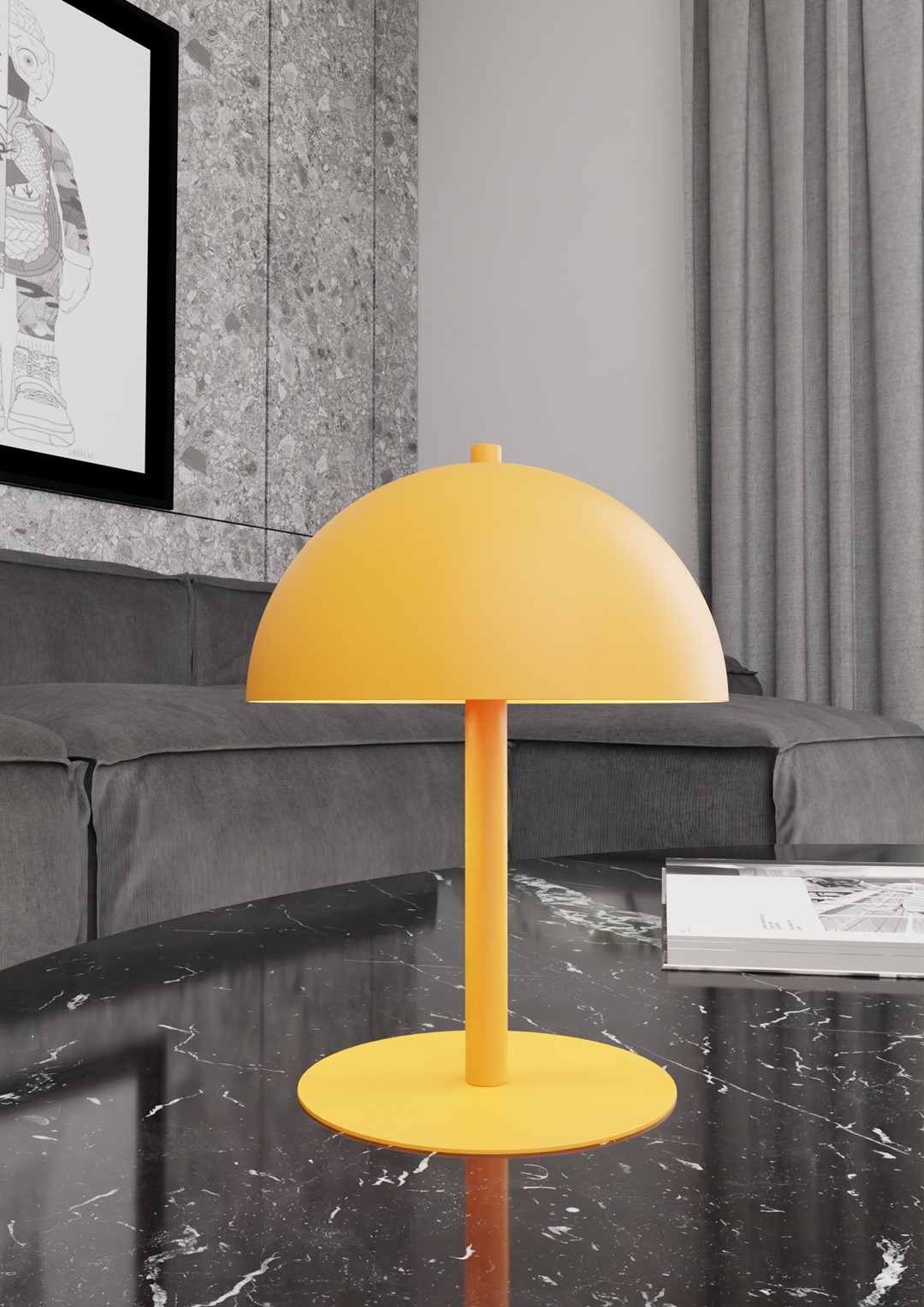 Emibig Stolna lampa MOGU 230 V 8W MAX LED G9 Čelik Narančasta