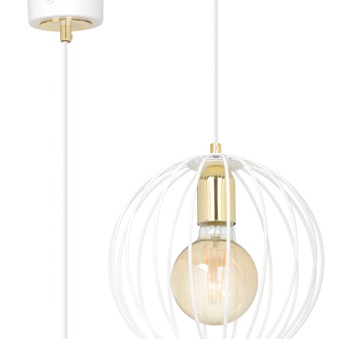 Emibig Visilica ALBIO 230V 15W MAX LED E27 Čelik Bijela
