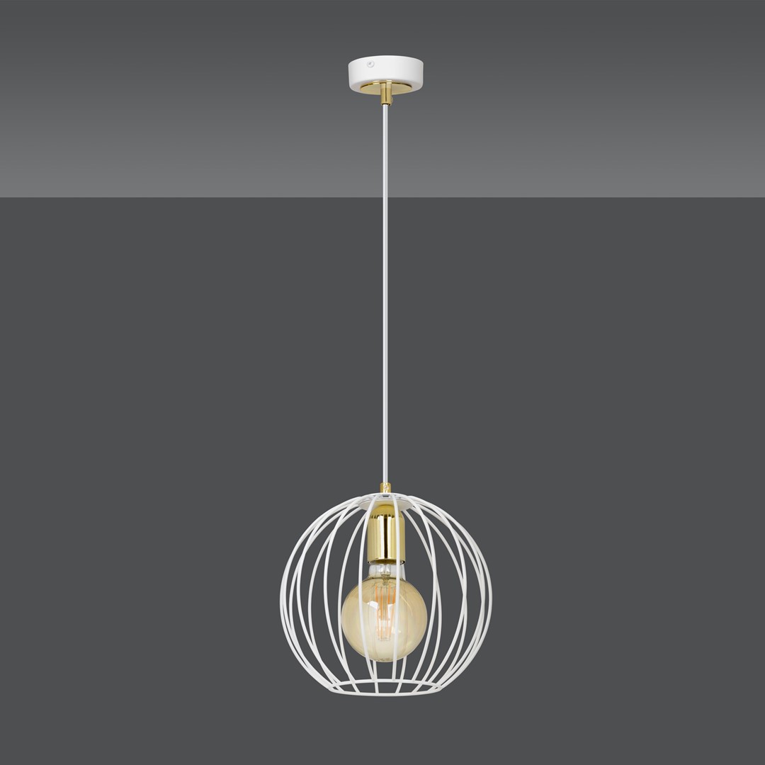 Emibig Visilica ALBIO 230V 15W MAX LED E27 Čelik Bijela
