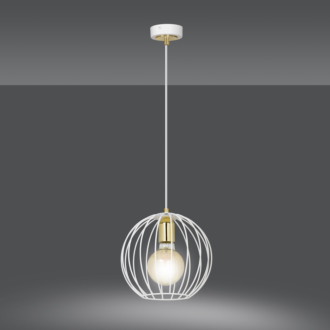 Emibig Visilica ALBIO 230V 15W MAX LED E27 Čelik Bijela