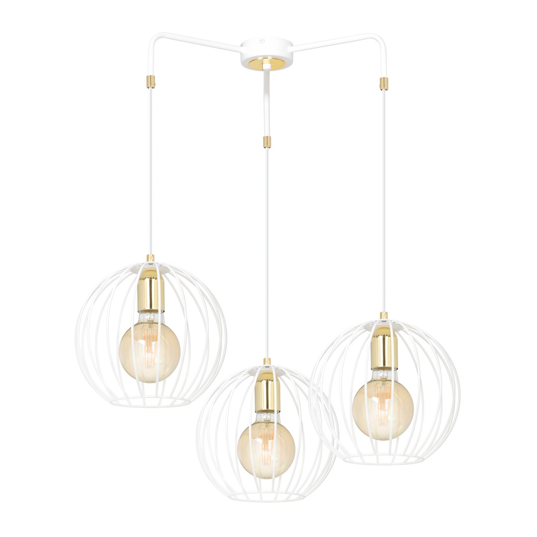 Emibig Visilica ALBIO 230V 15W MAX LED E27 Čelik Bijela