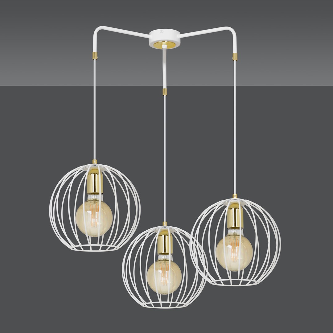 Emibig Visilica ALBIO 230V 15W MAX LED E27 Čelik Bijela