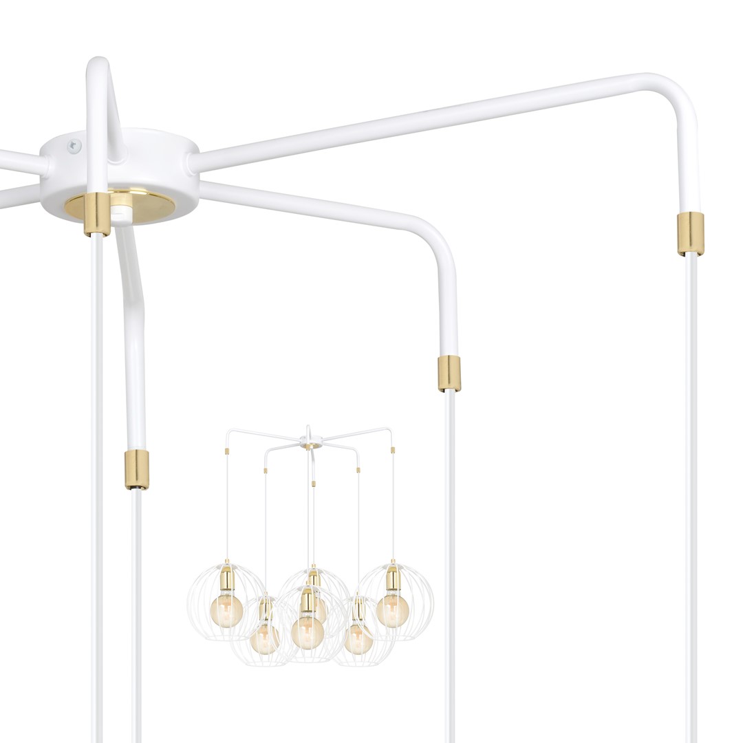 Emibig Visilica ALBIO 230V 15W MAX LED E27 Čelik Bijela