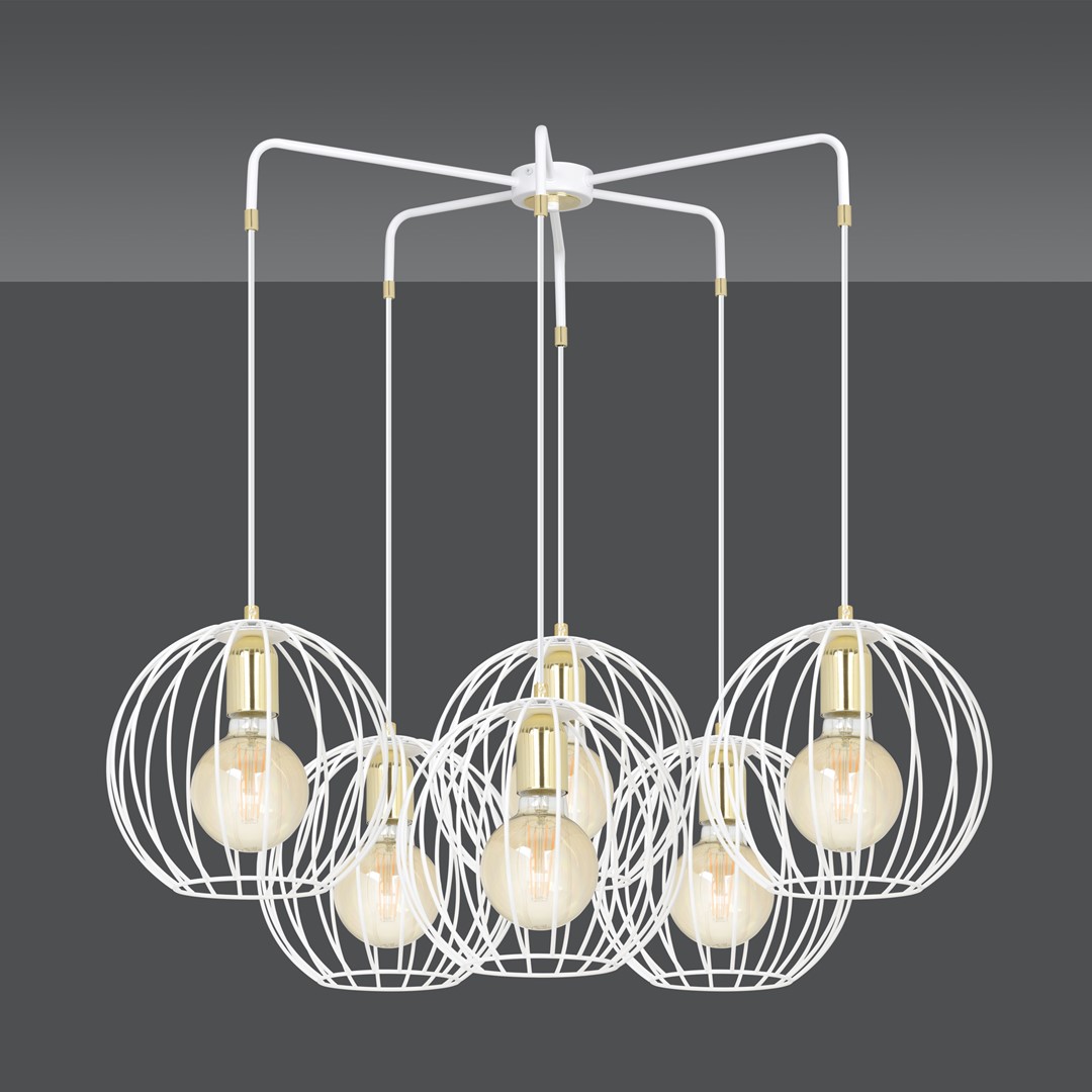 Emibig Visilica ALBIO 230V 15W MAX LED E27 Čelik Bijela