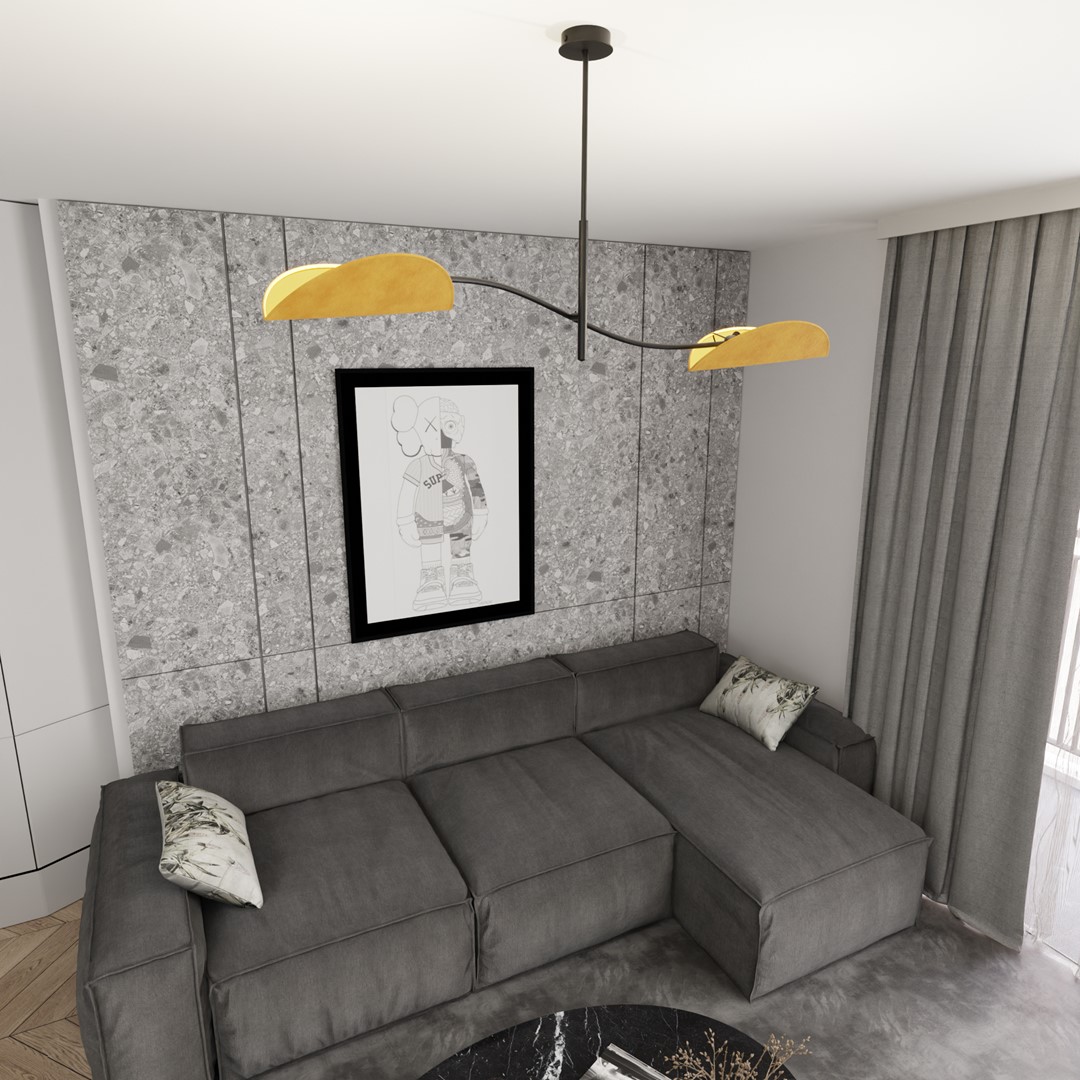 Emibig Stropna svjetiljka LOTUS 230 V 10W MAX LED E14 Čelik/ Tkanina Crna