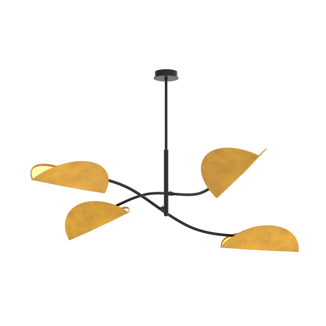 Emibig Stropna svjetiljka LOTUS 230 V 10W MAX LED E14 Čelik/ Tkanina Crna