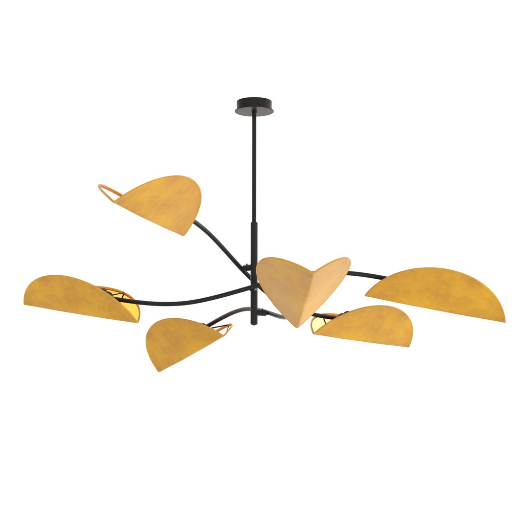 Emibig Stropna svjetiljka LOTUS 230 V 10W MAX LED E14 Čelik/ Tkanina Crna