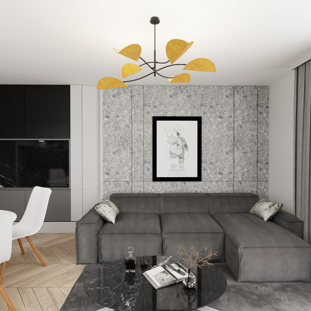 Emibig Stropna svjetiljka LOTUS 230 V 10W MAX LED E14 Čelik/ Tkanina Crna
