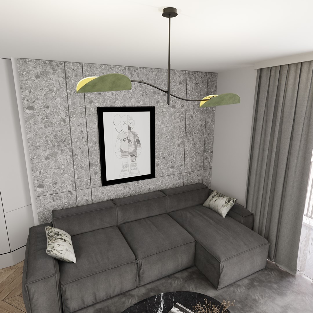 Emibig Stropna svjetiljka LOTUS 230 V 10W MAX LED E14 Čelik/ Tkanina Crna