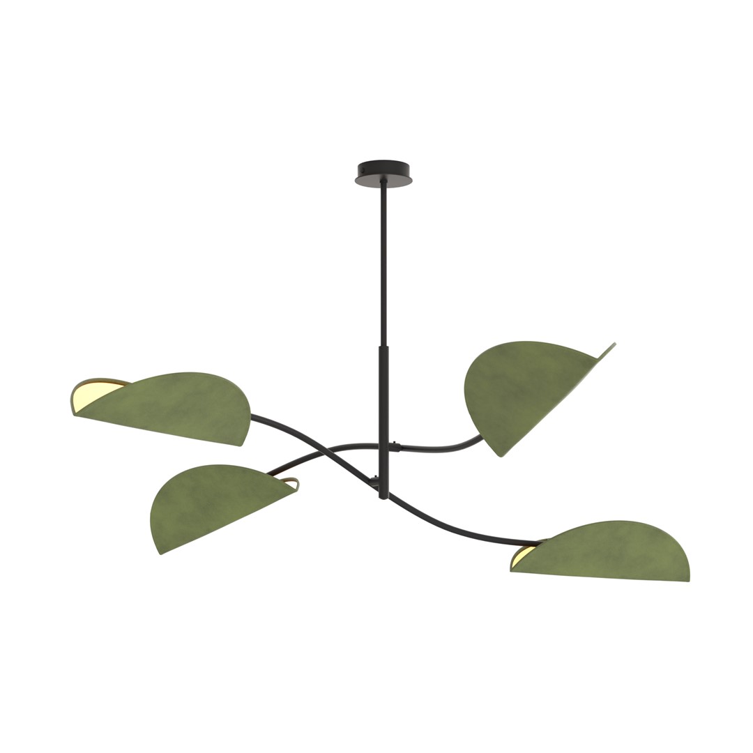 Emibig Stropna svjetiljka LOTUS 230 V 10W MAX LED E14 Čelik/ Tkanina Crna