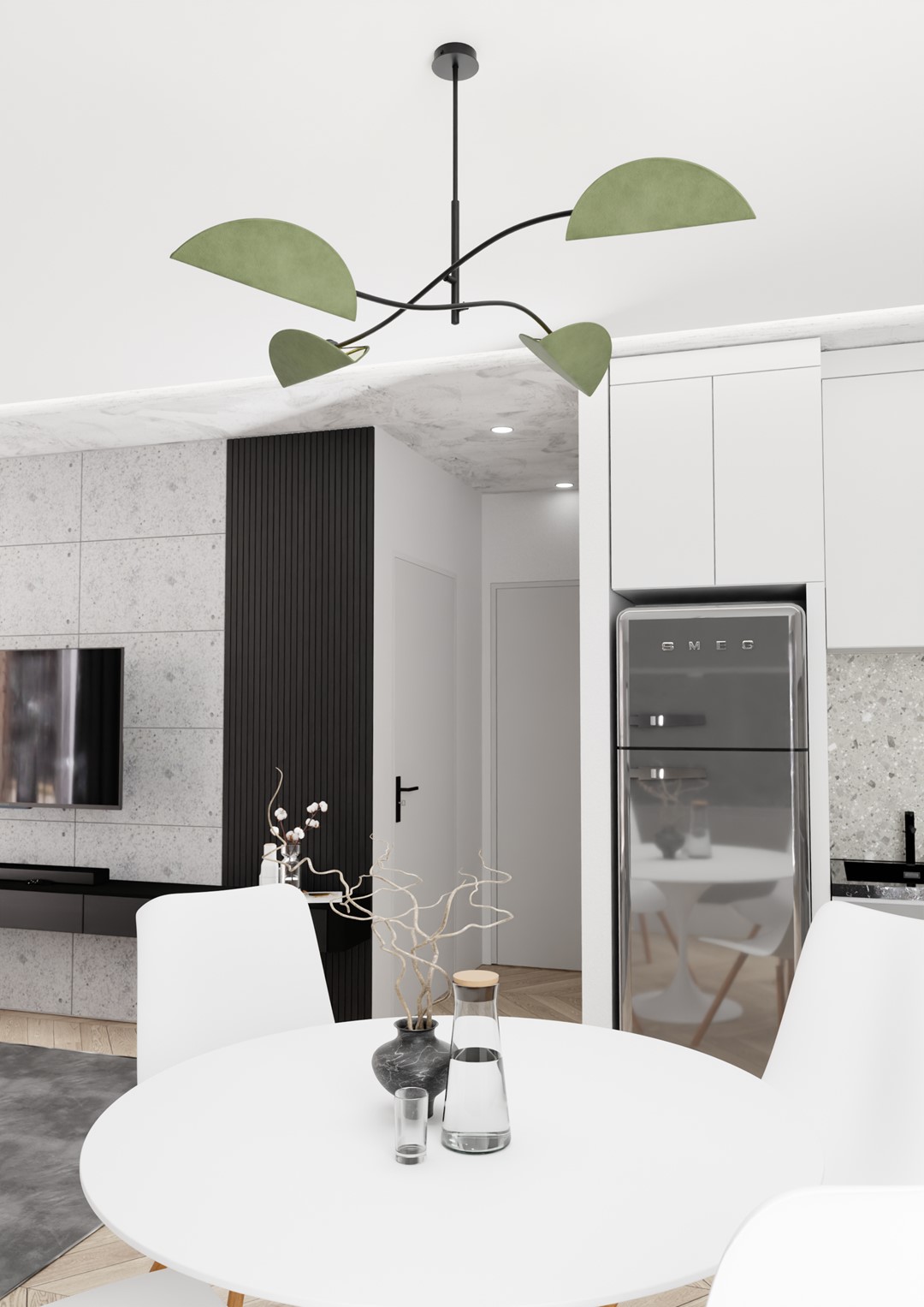Emibig Stropna svjetiljka LOTUS 230 V 10W MAX LED E14 Čelik/ Tkanina Crna