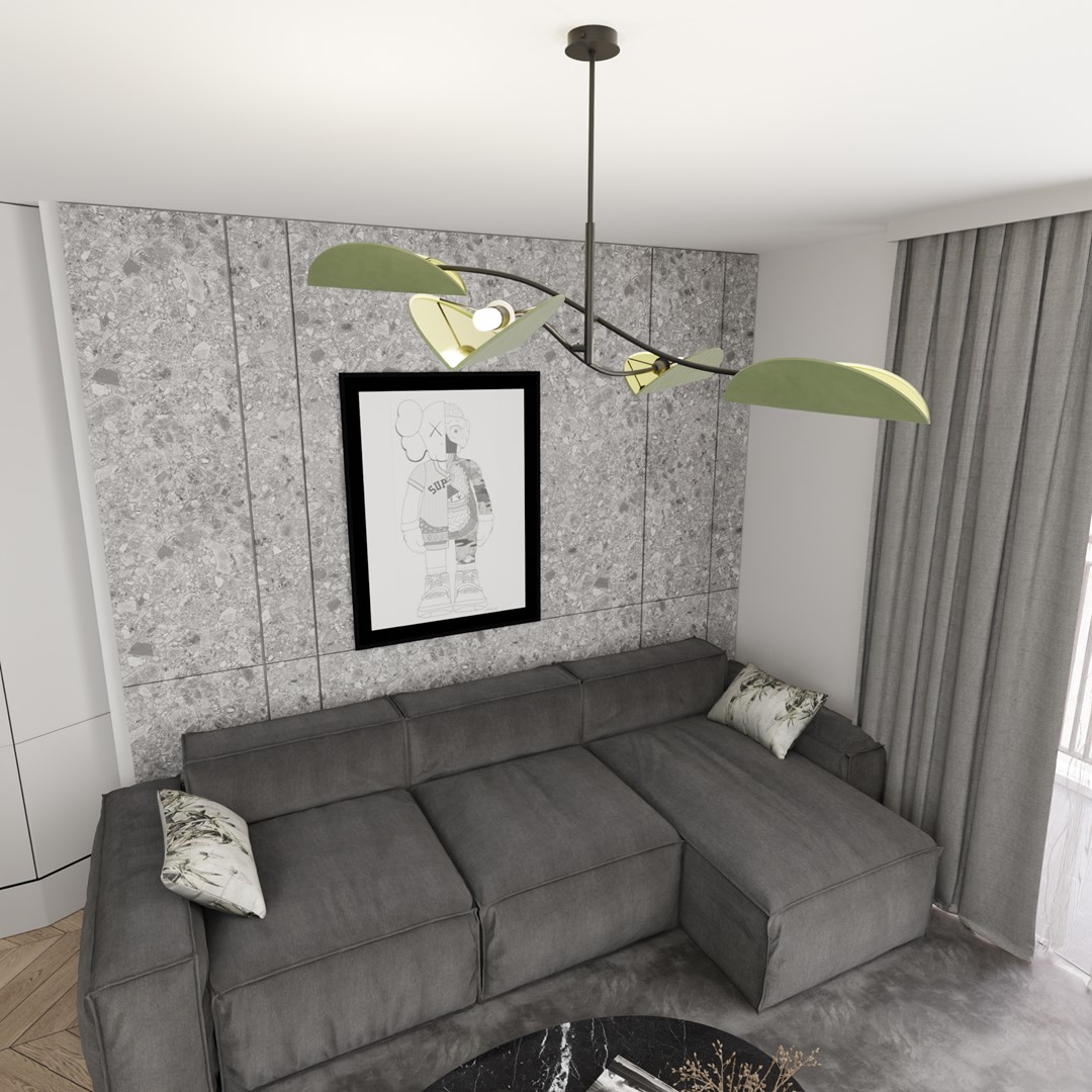 Emibig Stropna svjetiljka LOTUS 230 V 10W MAX LED E14 Čelik/ Tkanina Crna