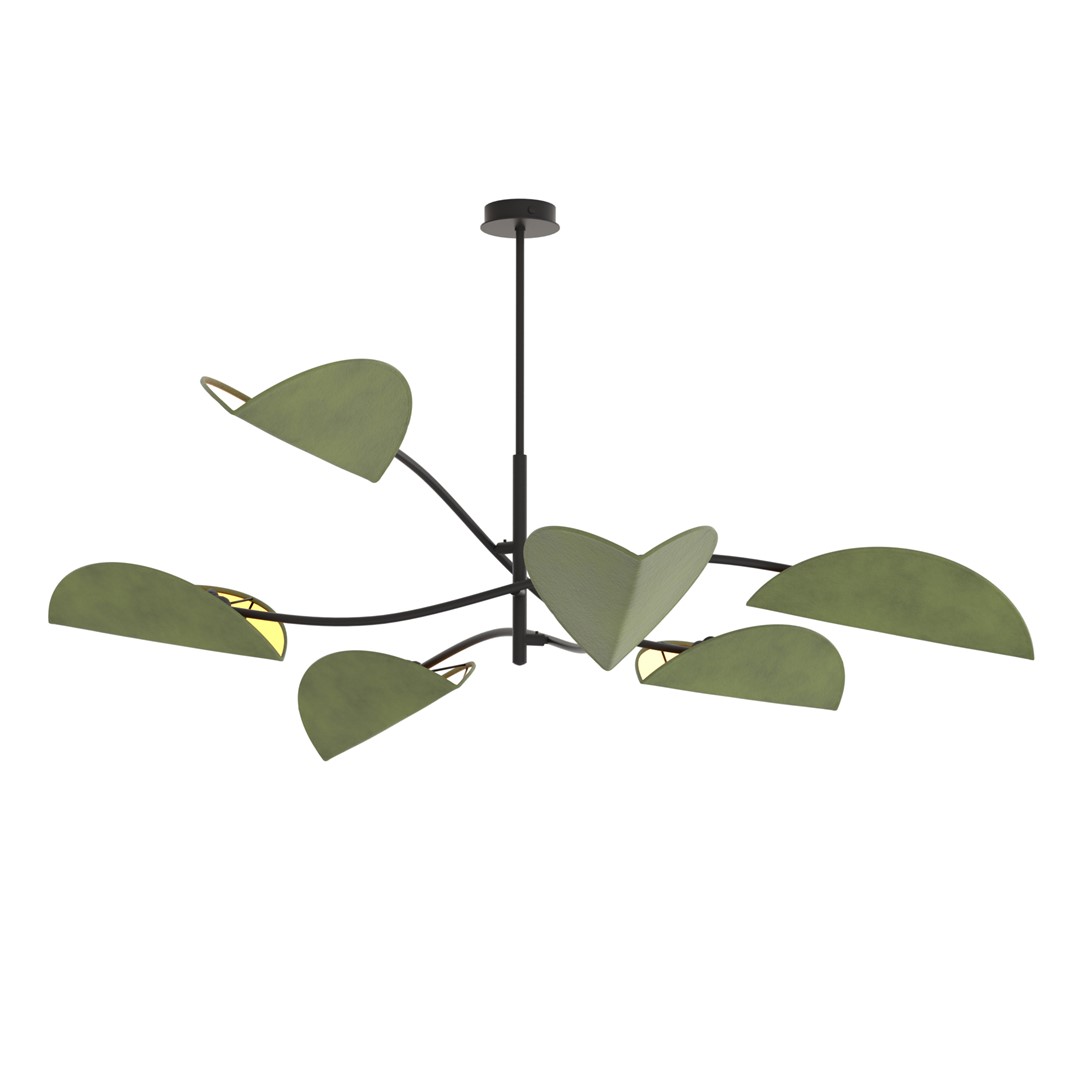 Emibig Stropna svjetiljka LOTUS 230 V 10W MAX LED E14 Čelik/ Tkanina Crna