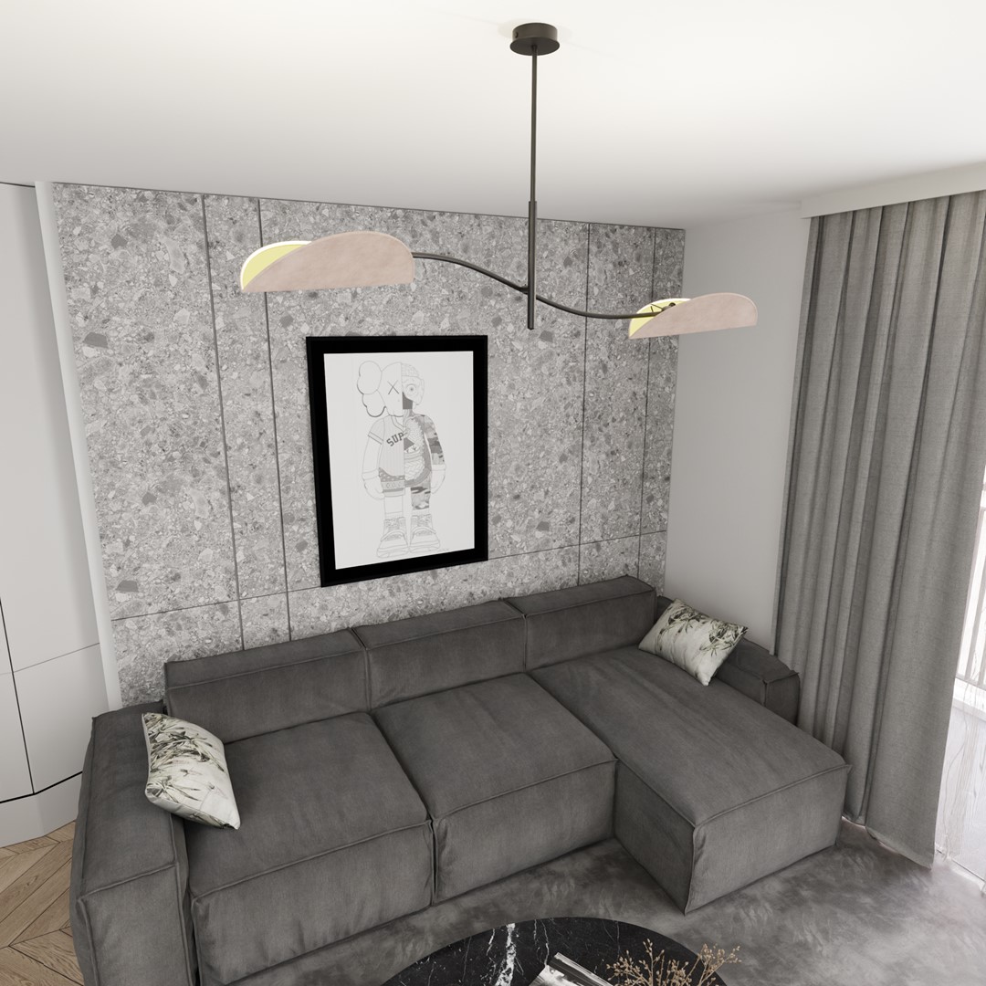 Emibig Stropna svjetiljka LOTUS 230 V 10W MAX LED E14 Čelik/ Tkanina Crna