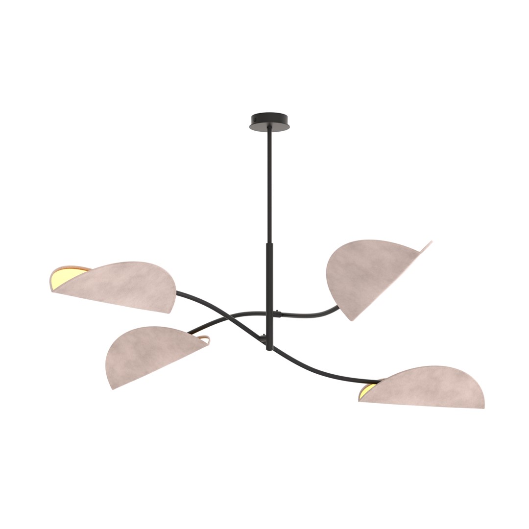 Emibig Stropna svjetiljka LOTUS 230 V 10W MAX LED E14 Čelik/ Tkanina Crna