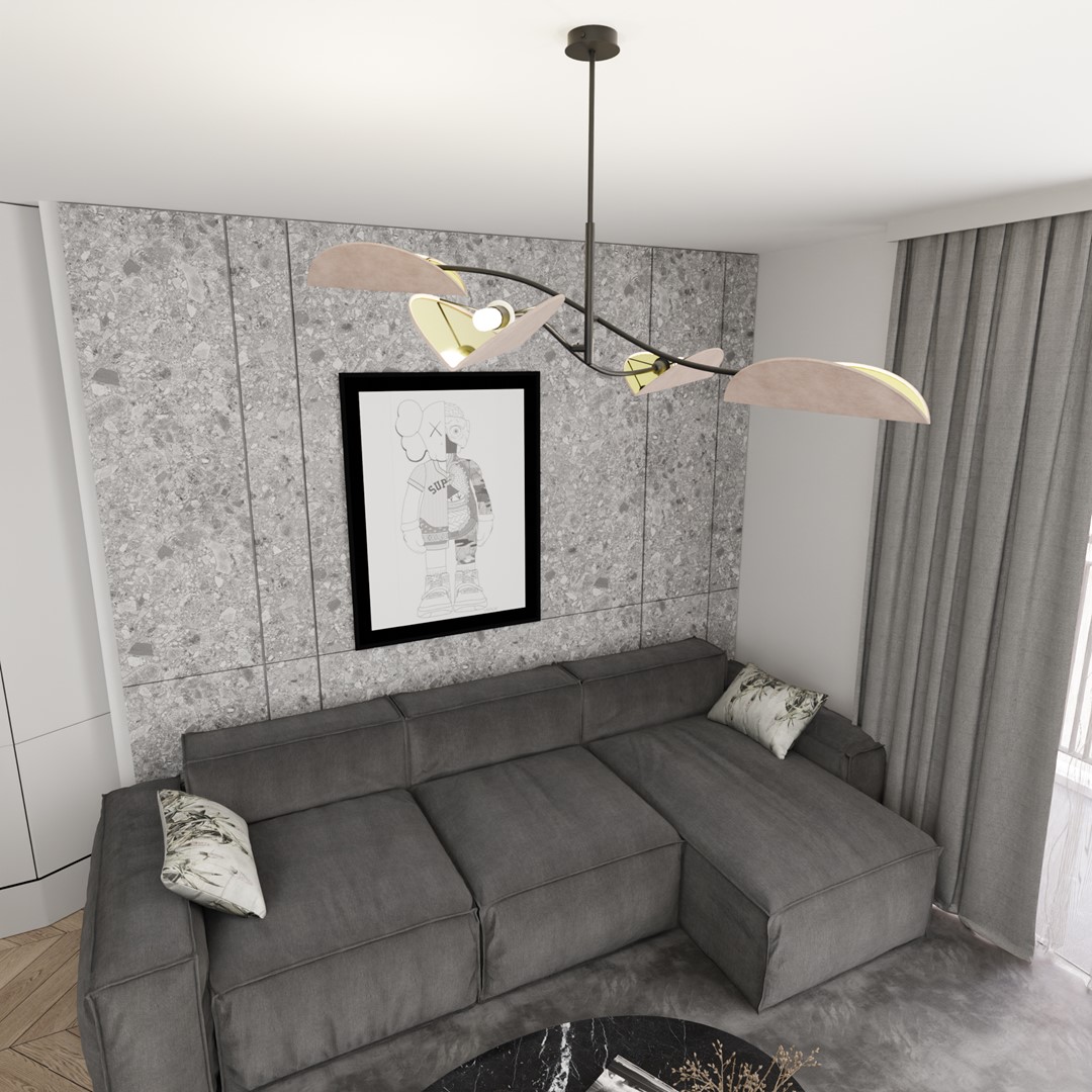 Emibig Stropna svjetiljka LOTUS 230 V 10W MAX LED E14 Čelik/ Tkanina Crna