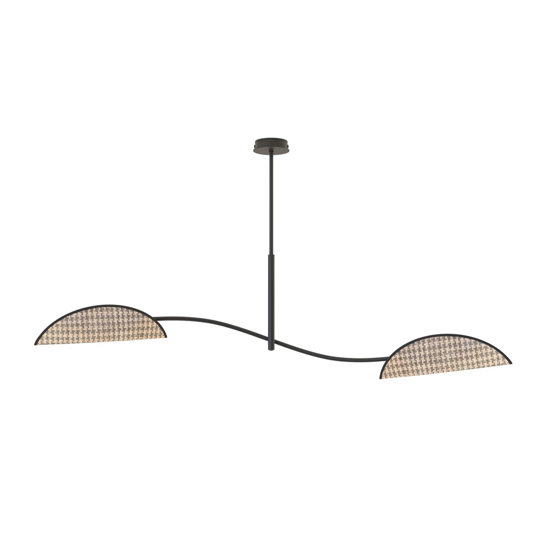 Emibig Stropna svjetiljka LOTUS 230 V 10W MAX LED E14 Čelik/ Tkanina Crna