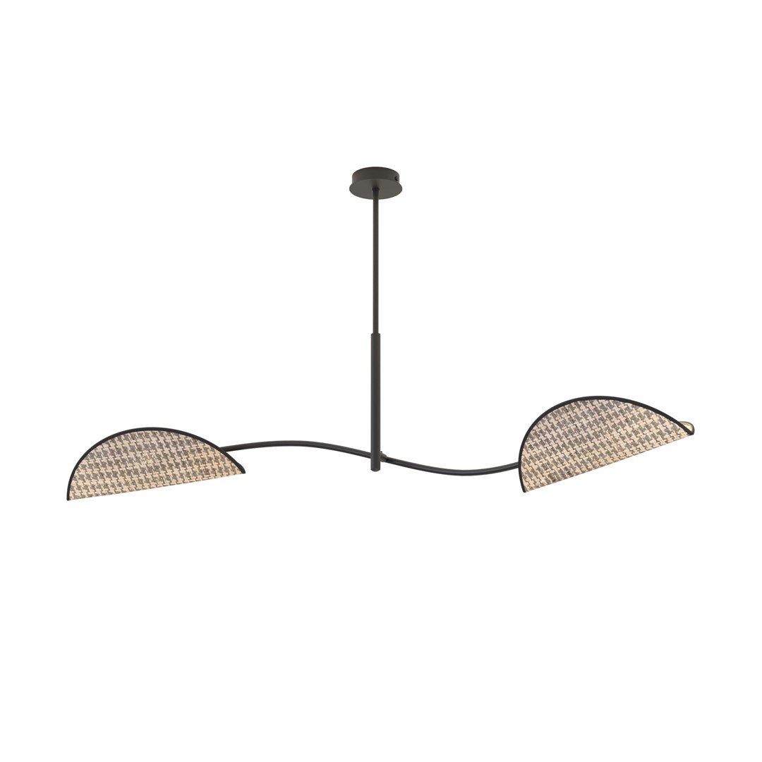 Emibig Stropna svjetiljka LOTUS 230 V 10W MAX LED E14 Čelik/ Tkanina Crna