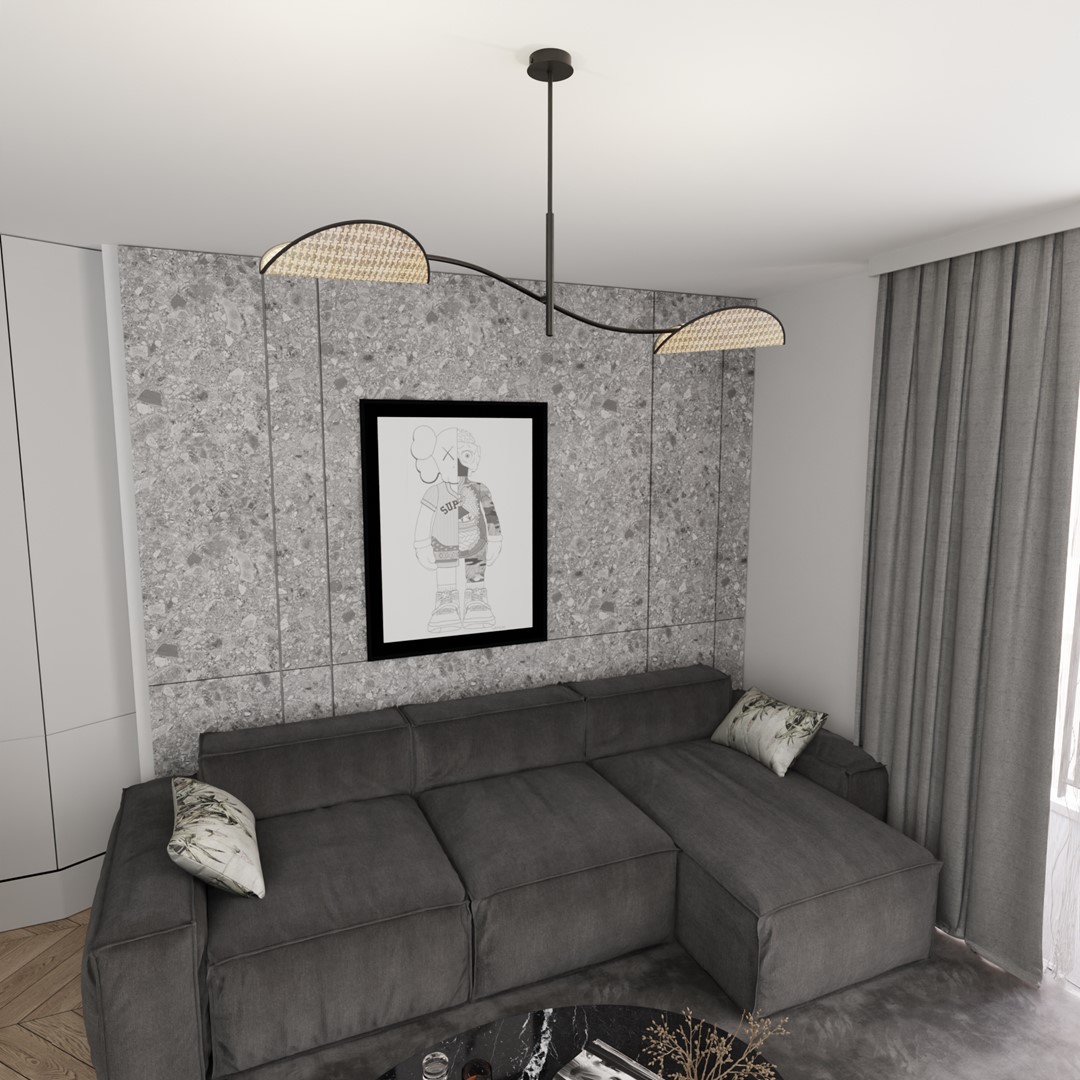 Emibig Stropna svjetiljka LOTUS 230 V 10W MAX LED E14 Čelik/ Tkanina Crna