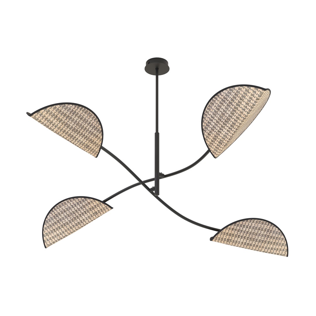 Emibig Stropna svjetiljka LOTUS 230 V 10W MAX LED E14 Čelik/ Tkanina Crna