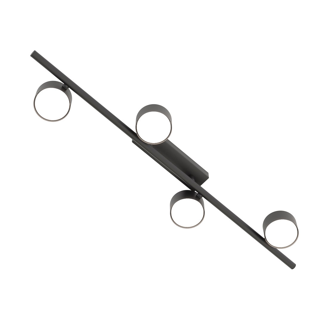 Emibig Stropna svjetiljka BET 230 V 12W MAX LED GX53 Čelik Crna