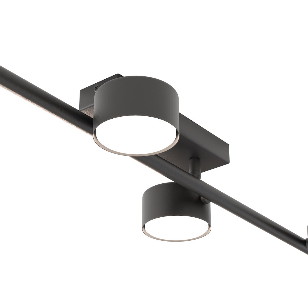 Emibig Stropna svjetiljka BET 230 V 12W MAX LED GX53 Čelik Crna