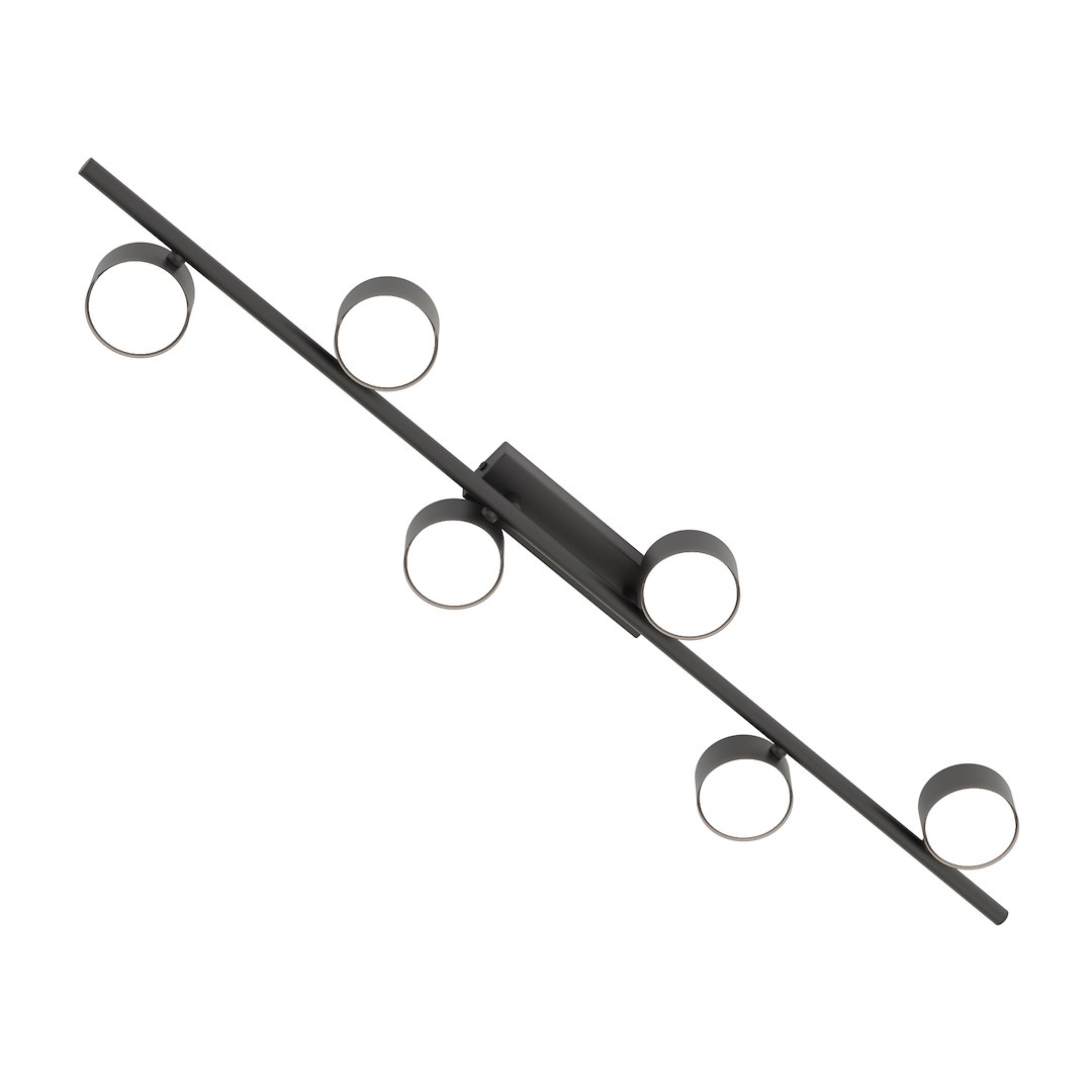 Emibig Stropna svjetiljka BET 230 V 12W MAX LED GX53 Čelik Crna