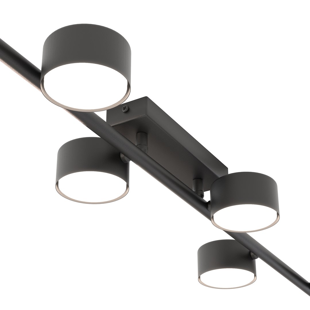Emibig Stropna svjetiljka BET 230 V 12W MAX LED GX53 Čelik Crna