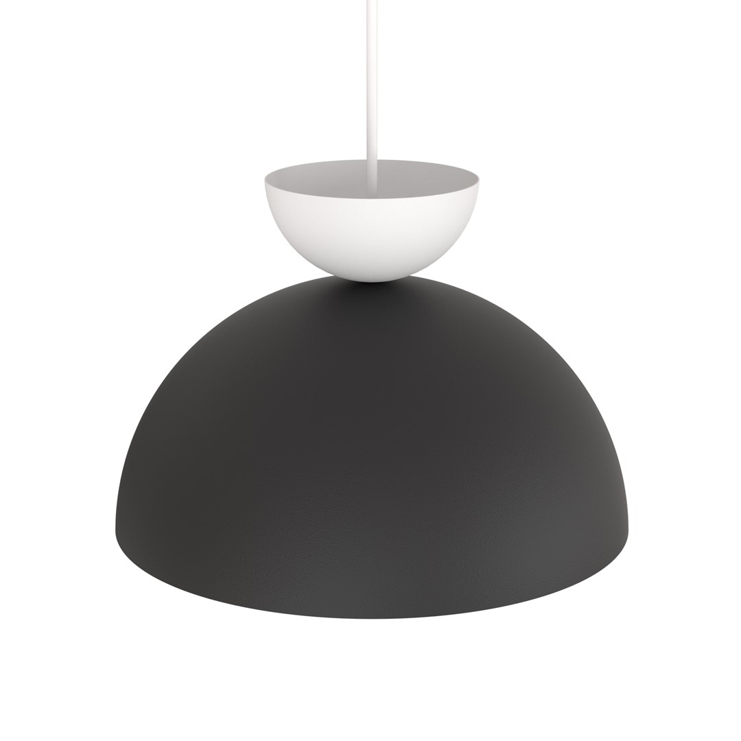 Emibig Visilica LUNARO 230 V 12W MAX LED GX53 Čelik Crna/ Bijela
