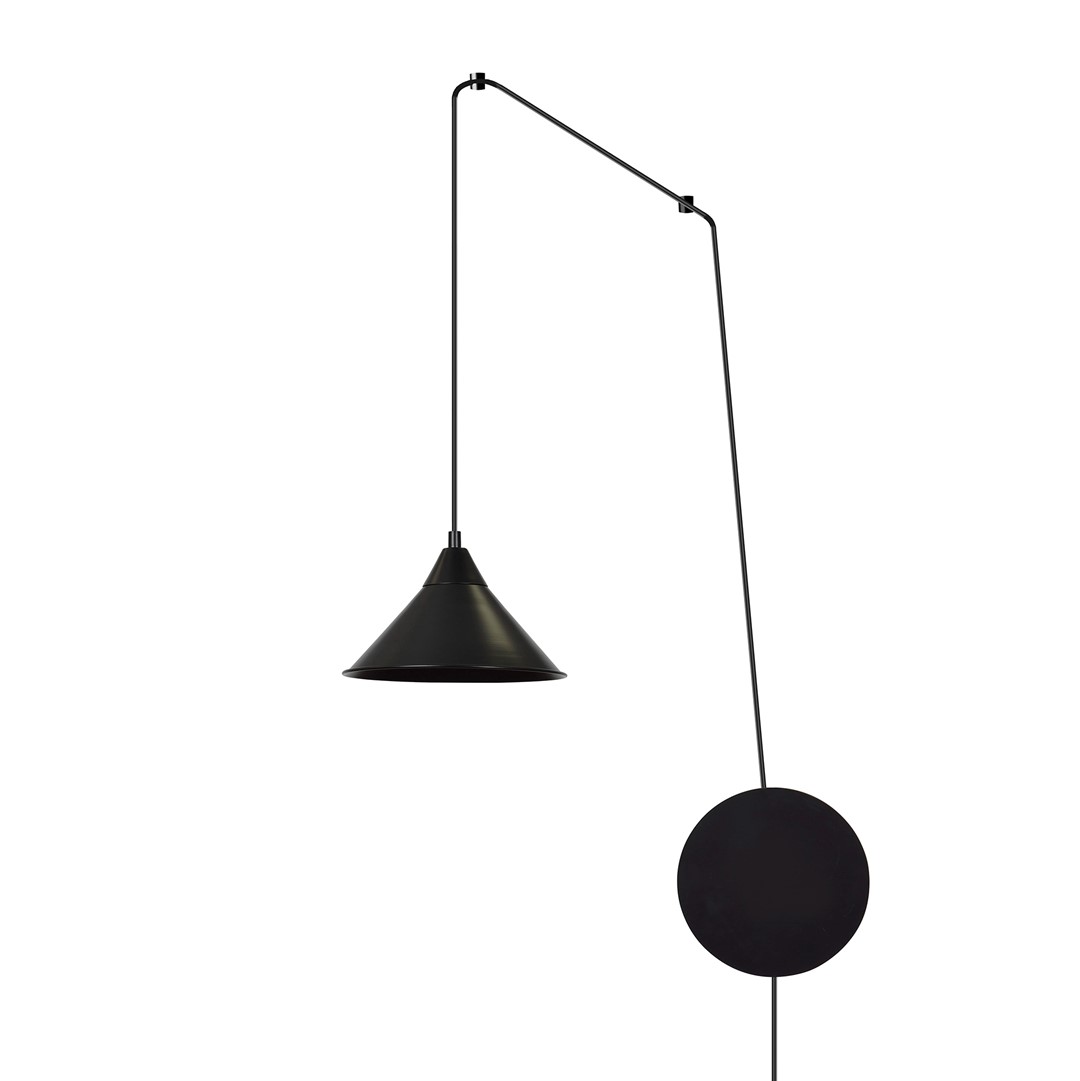 Emibig Visilica ABRAMO 230V 15W MAX LED E27 Čelik Crna