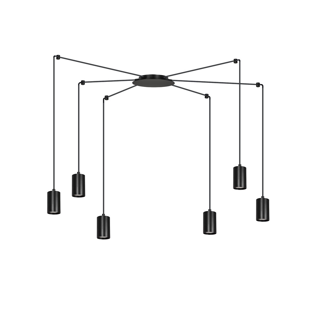 Emibig Visilica TRAKER 230V 10W MAX LED GU10 Čelik Crna
