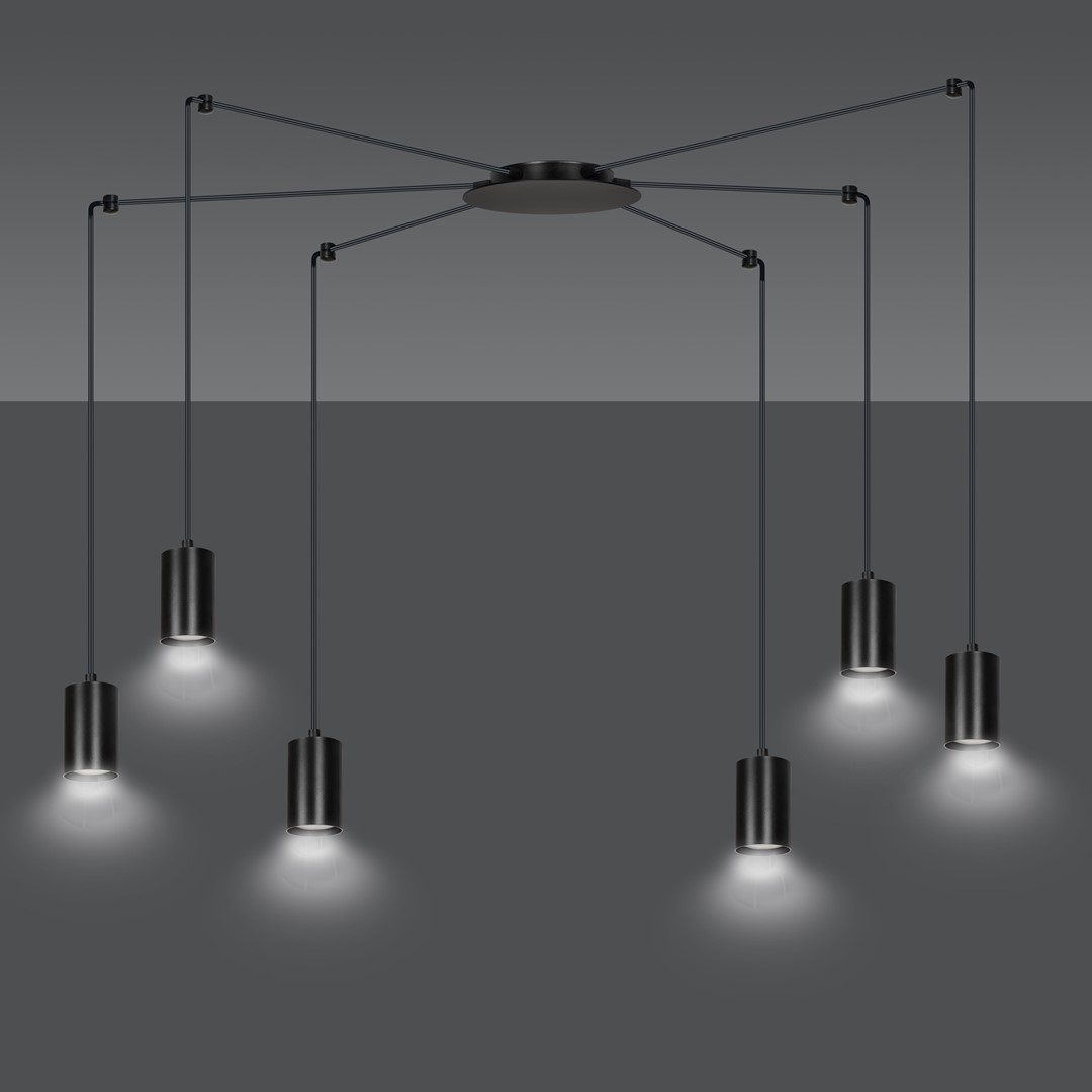 Emibig Visilica TRAKER 230V 10W MAX LED GU10 Čelik Crna