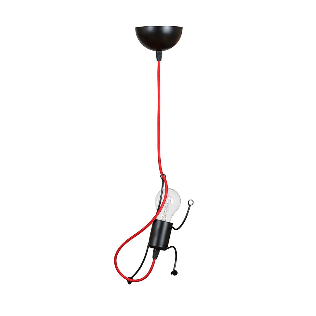Emibig Visilica BOBI 230V 15W MAX LED E27 Čelik Crna