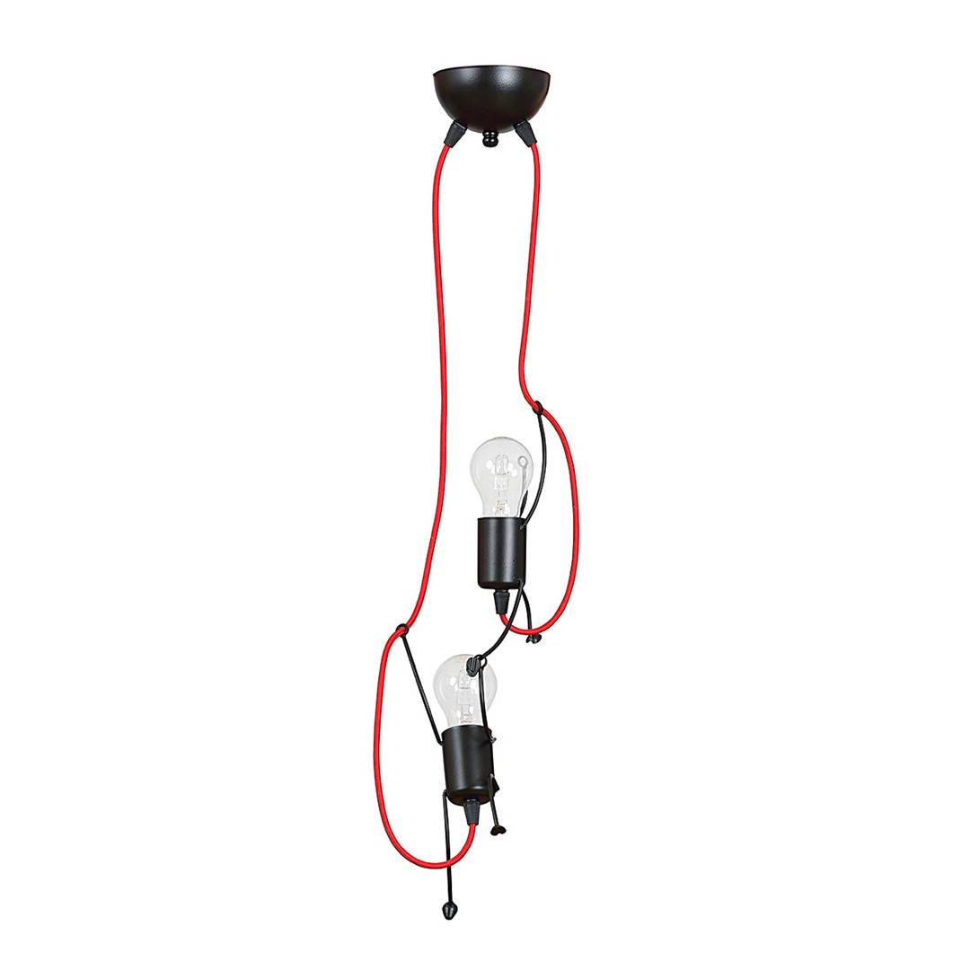Emibig Visilica BOBI 230V 15W MAX LED E27 Čelik Crna