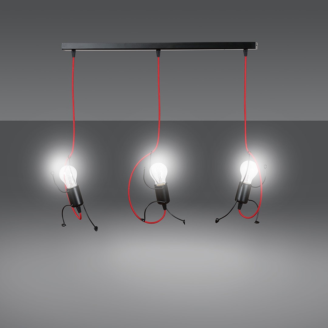 Emibig Visilica BOBI 230V 15W MAX LED E27 Čelik Crna