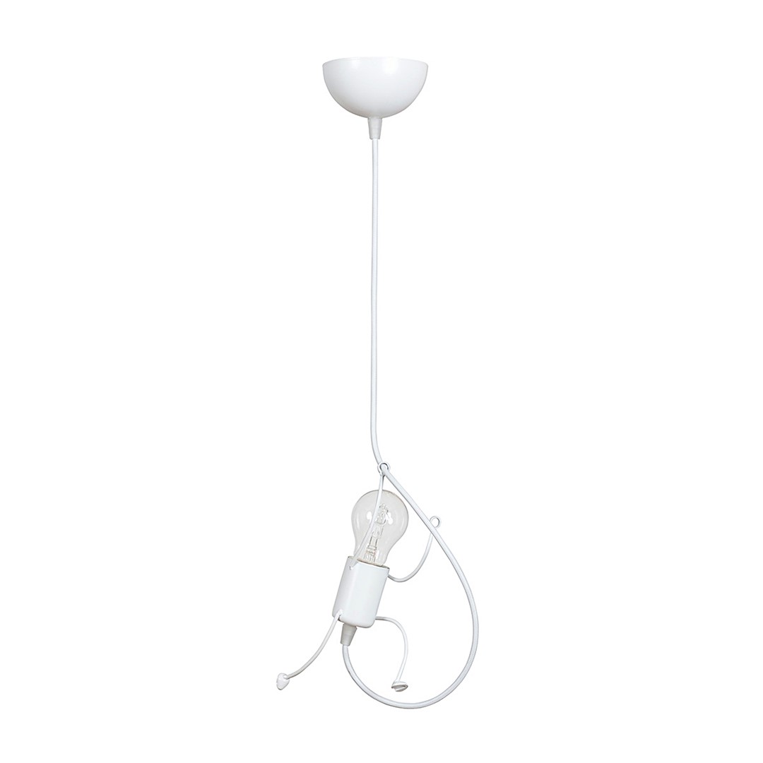 Emibig Visilica BOBI 230V 15W MAX LED E27 Čelik Bijela