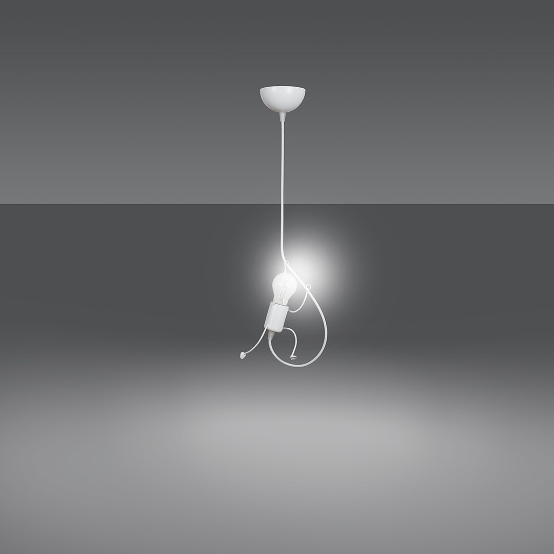 Emibig Visilica BOBI 230V 15W MAX LED E27 Čelik Bijela