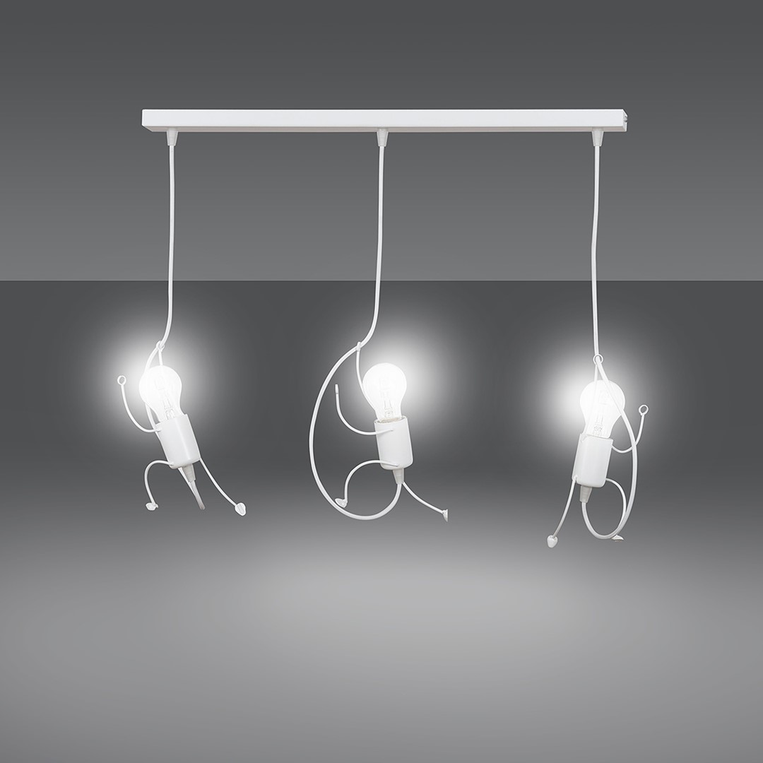 Emibig Visilica BOBI 230V 15W MAX LED E27 Čelik Bijela