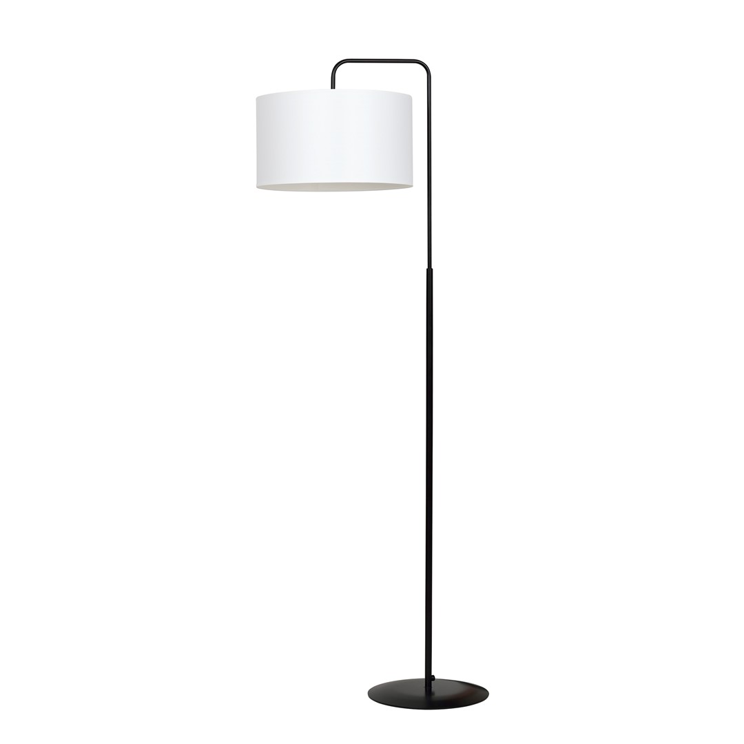 Emibig Podna lampa TRAPO 230V 15W MAX LED E27 Čelik/ Tkanina Crna