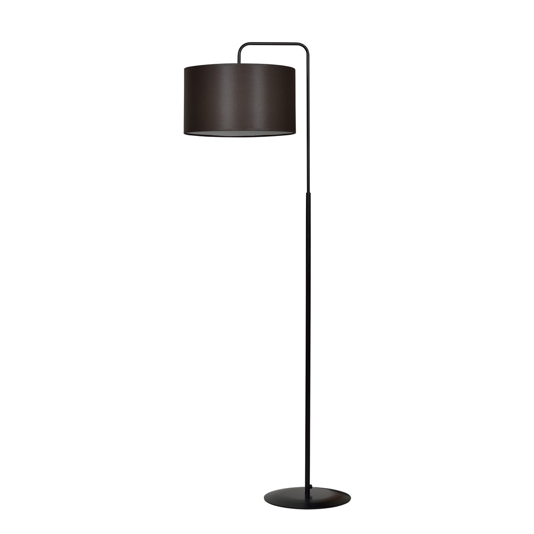 Emibig Podna lampa TRAPO 230V 15W MAX LED E27 Čelik/ Tkanina Crna