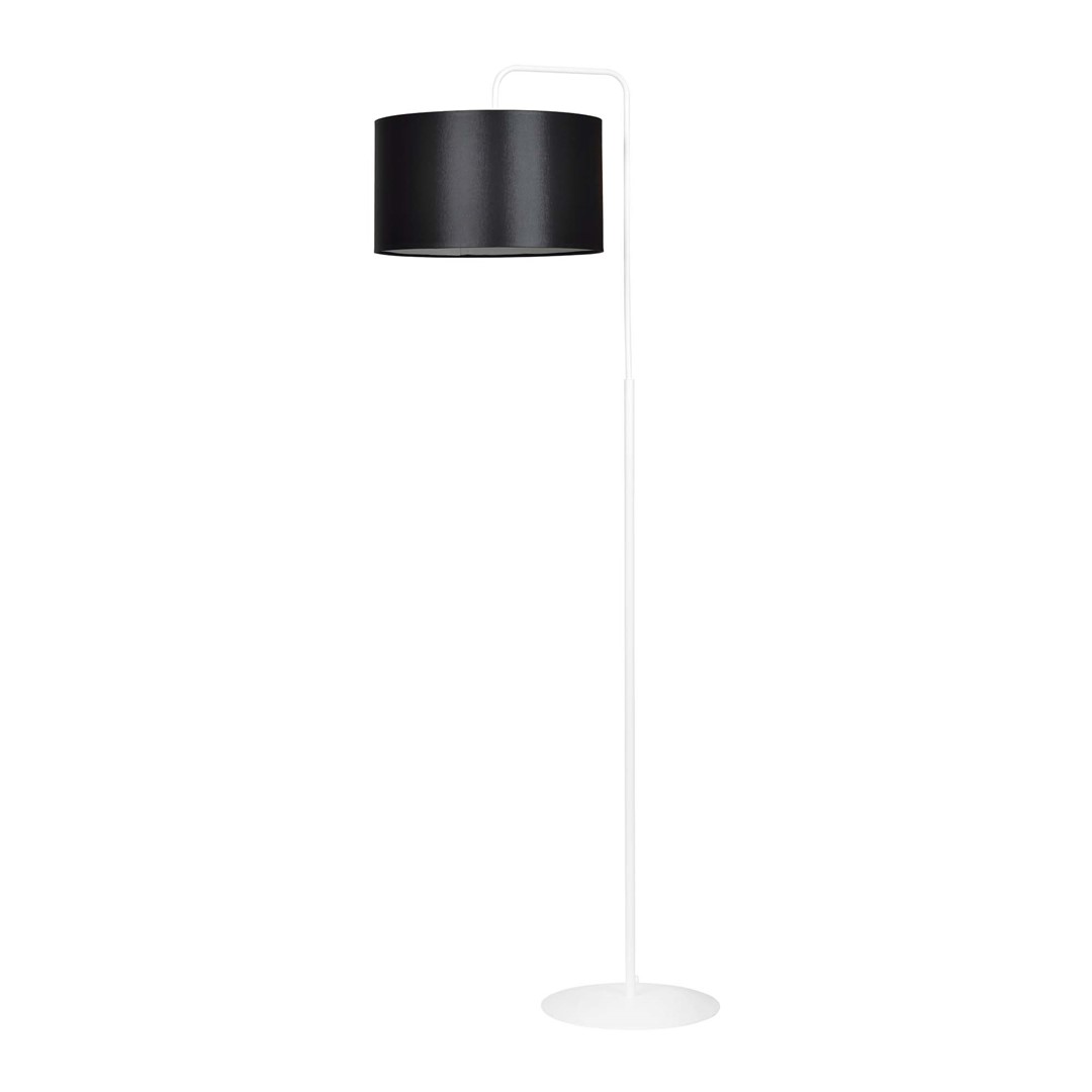 Emibig Podna lampa TRAPO 230V 15W MAX LED E27 Čelik/ Tkanina Bijela