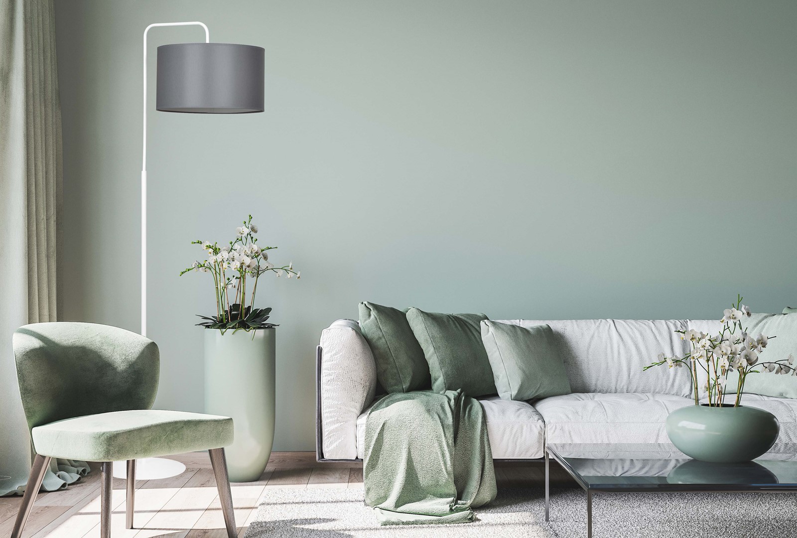 Emibig Podna lampa TRAPO 230V 15W MAX LED E27 Čelik/ Tkanina Bijela