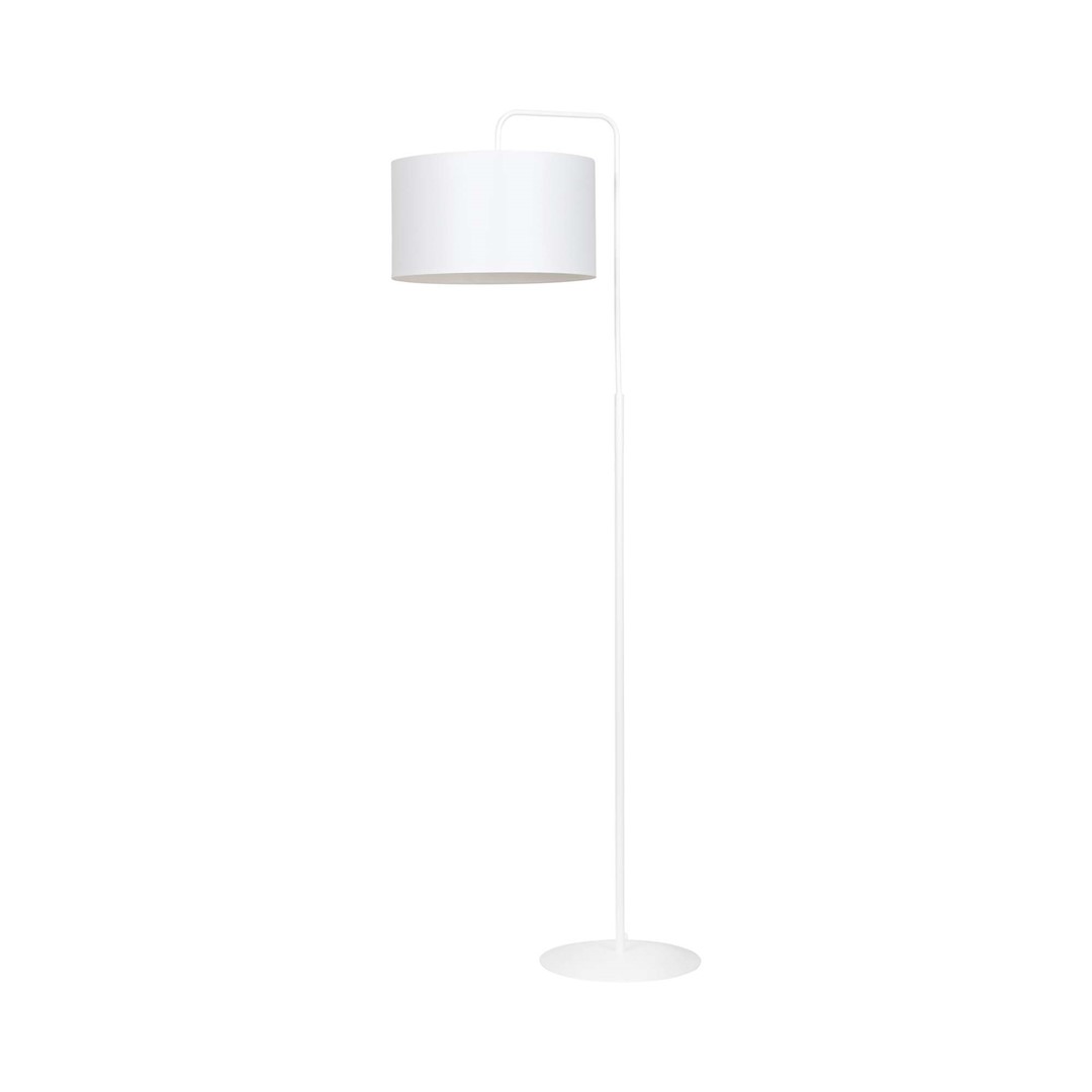Emibig Podna lampa TRAPO 230V 15W MAX LED E27 Čelik/ Tkanina Bijela