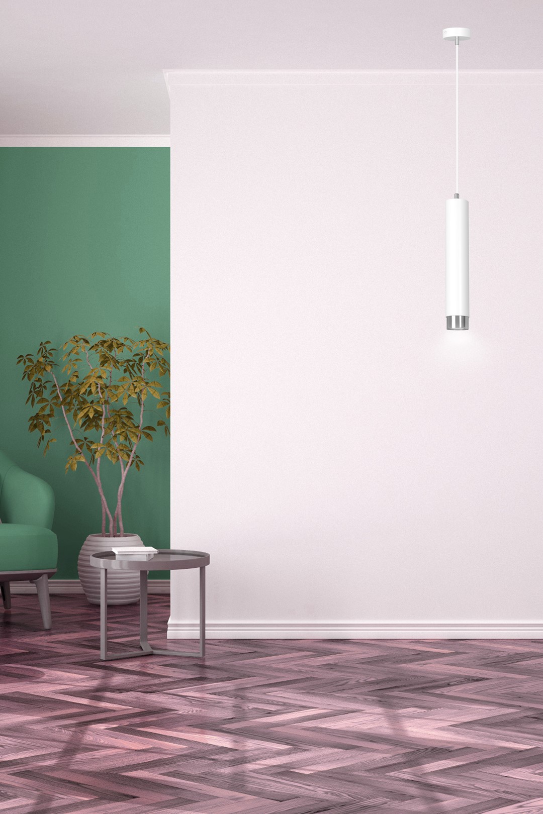 Emibig Visilica KIBO 230V 10W MAX LED GU10 Čelik Bijela/ Srebrna